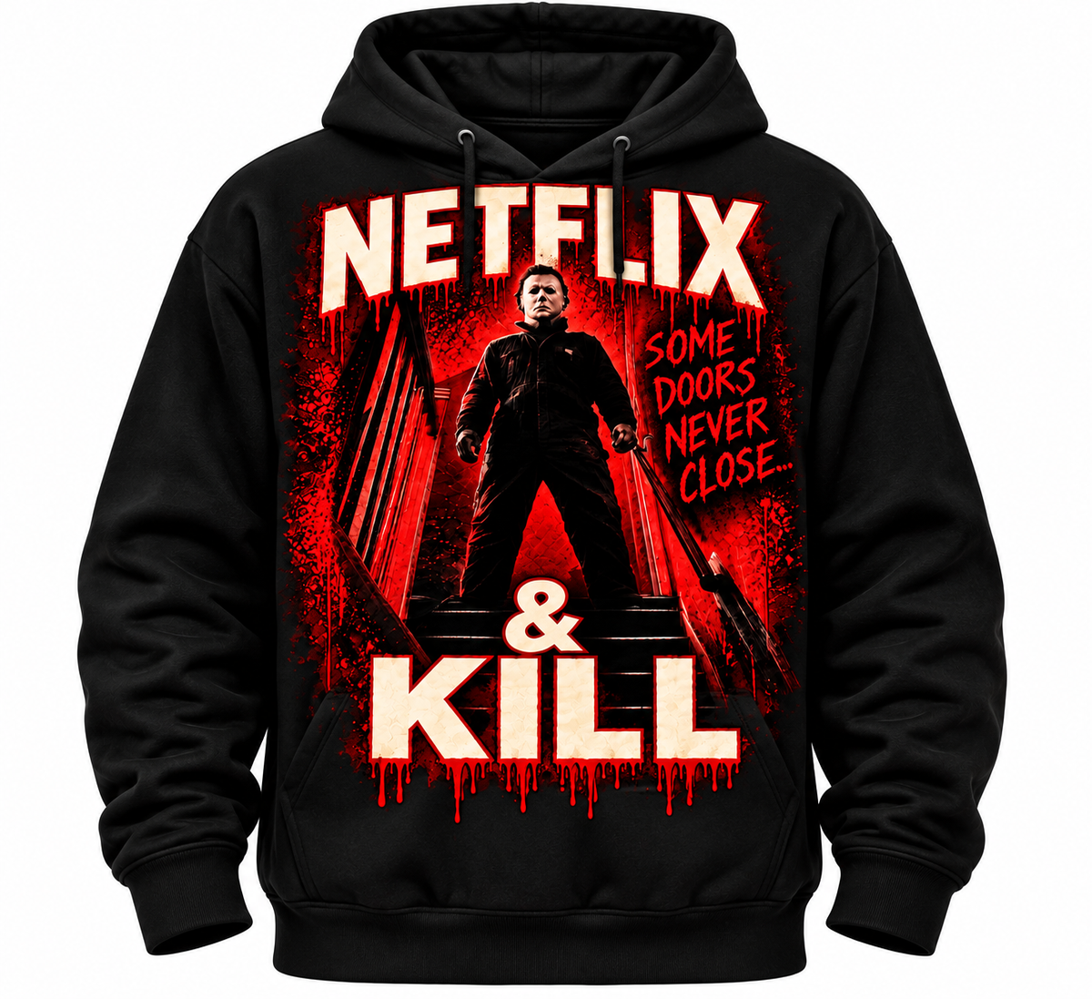 Men’s Hoodie: Netflix & Kill — Some Doors Never Close